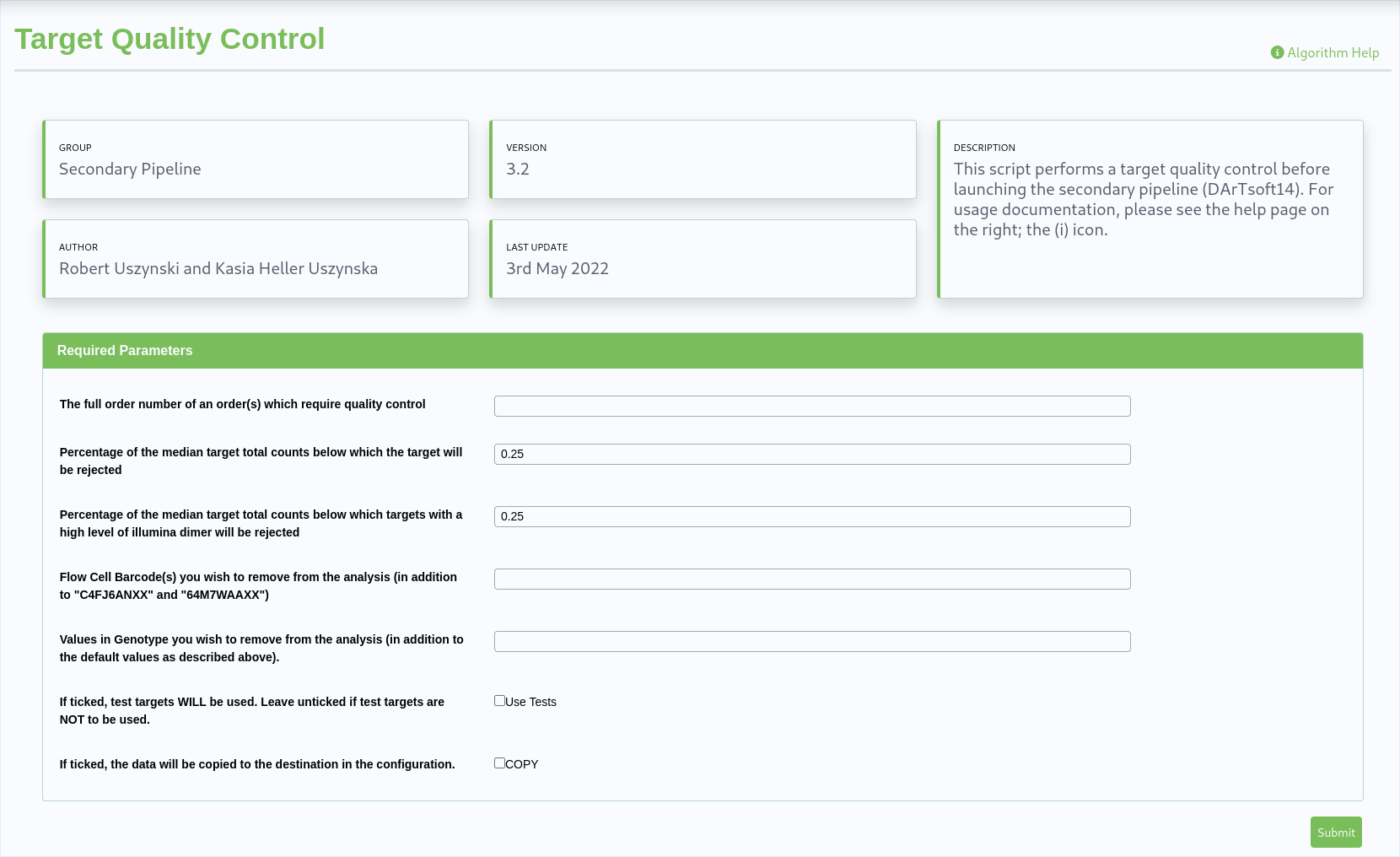KDCompute - A simple algorithm example